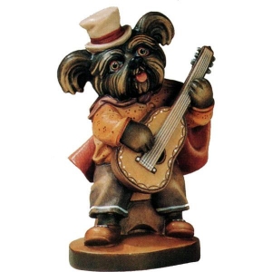 Hund mit Gitarre